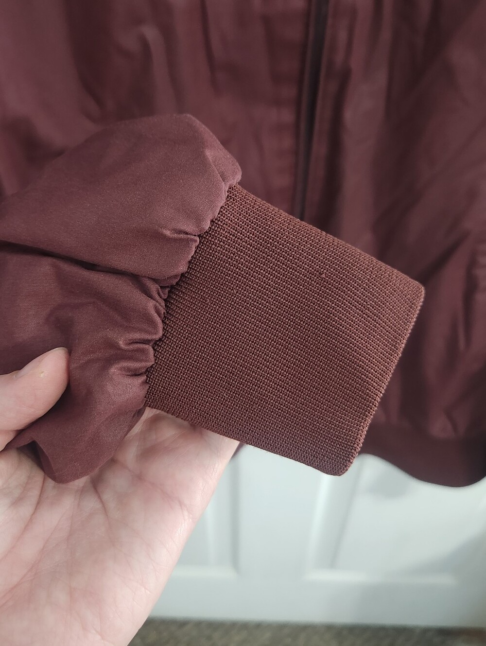 Vintage 80s members only racing bomber jacket burgundy men's XLT military - Picture 7 of 10